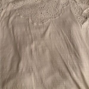 LOFT White Eyelet Lace Blouse